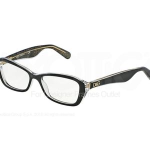 DOLCE & GABBANA Women's Eyeglasses Frames DG3168 2737 Black Inside Glitter Gold